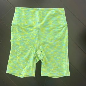 Outdoor Voices FreeForm Bike Shorts (Florescent Green Yellow)